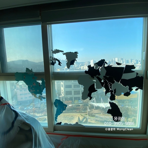 인천 청라 송도 부평 주안 유리창 시트지제거 작업방법에 대하여 알려드립니다.